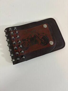 Free People Leather Studded Motorcycle Wallet